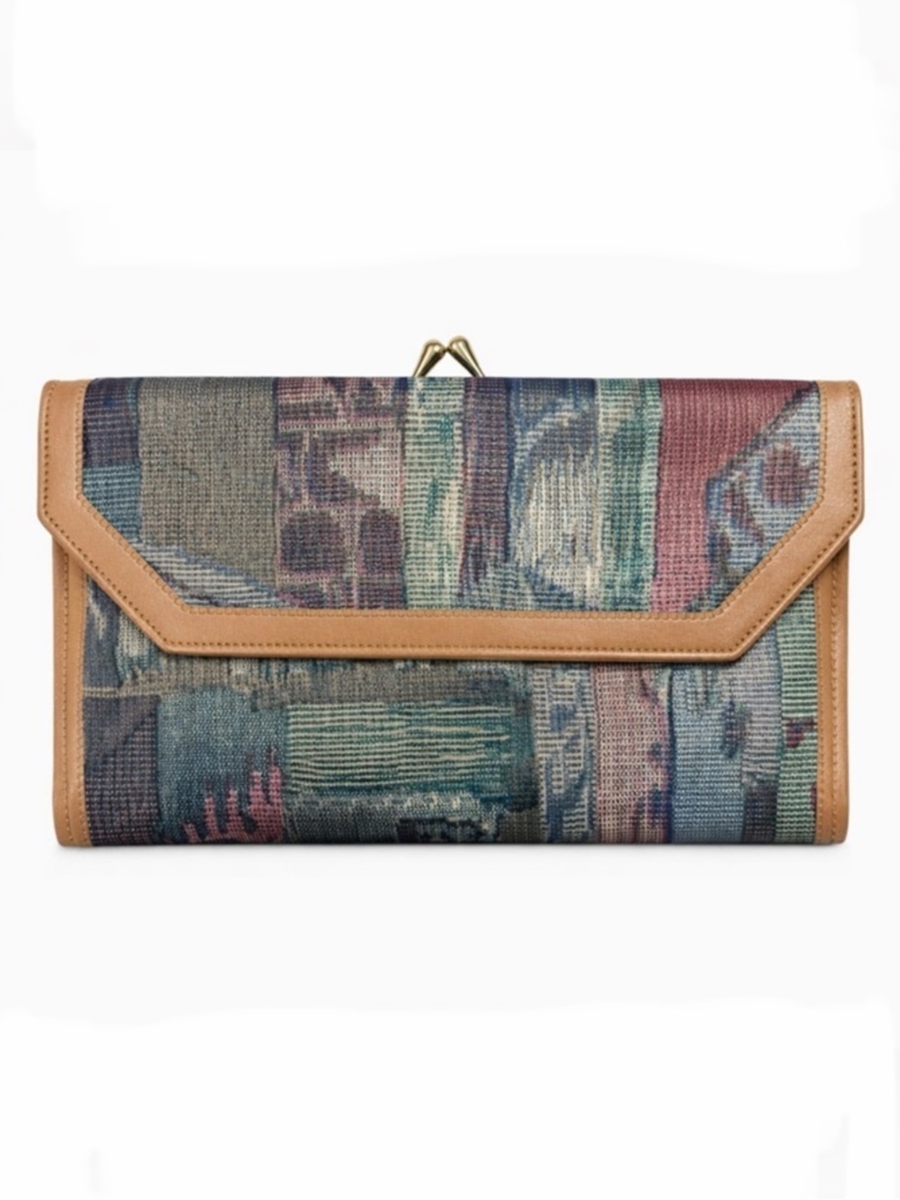 Vintage Multicolor Patterned checkbook holder